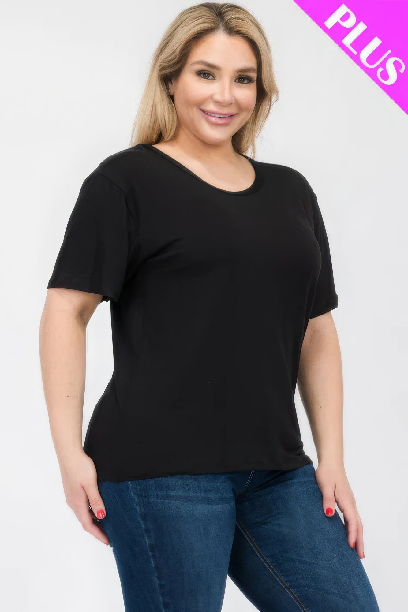 Plus Size Basic Short Sleeve T-shirt