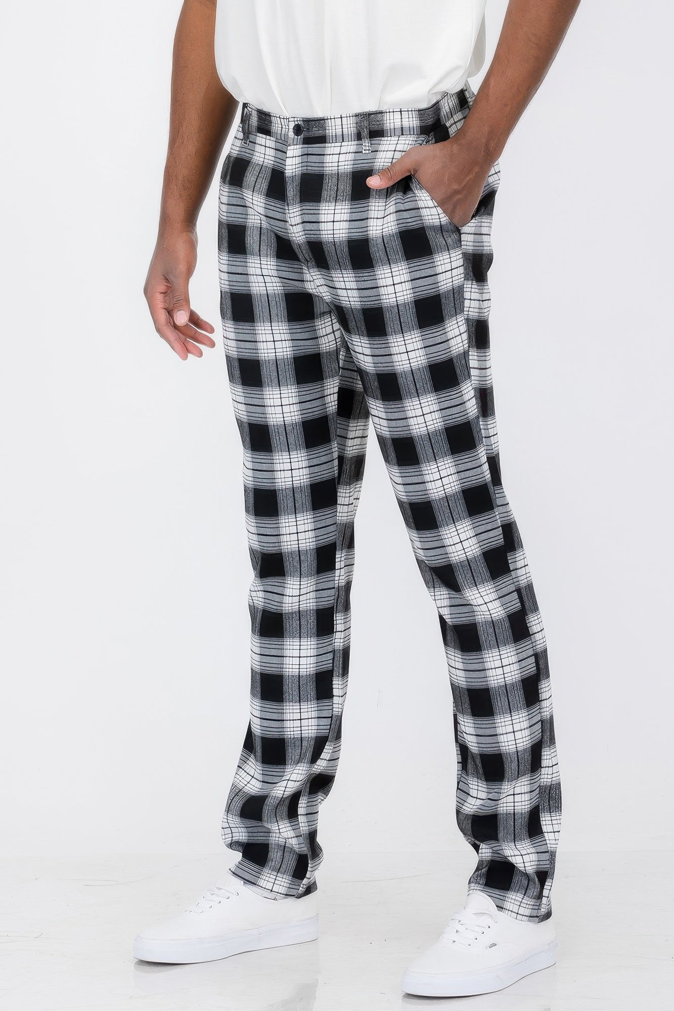 Mens Plaid Trouser Pants